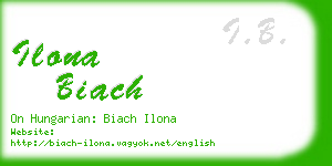 ilona biach business card